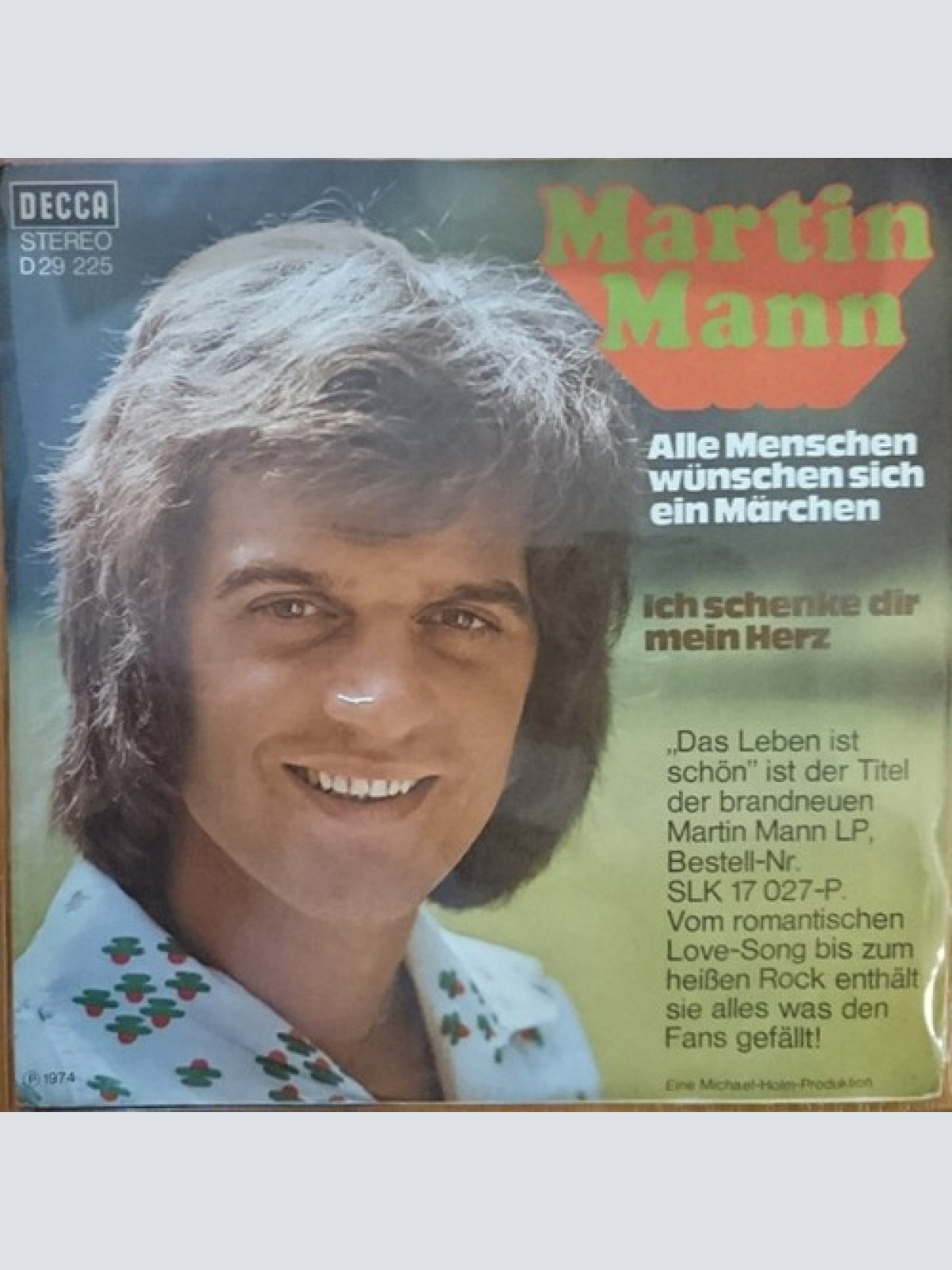7", Single, Promo Martin Mann - Alle Menschen Wünschen Sich Ein Märchen