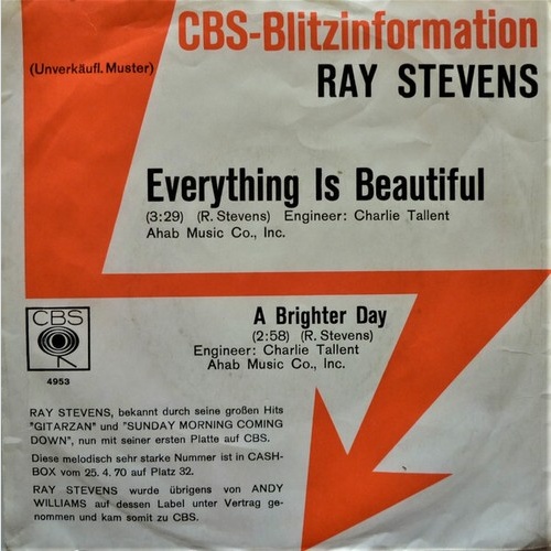 7", Promo Ray Stevens - Everything Is Beautiful
