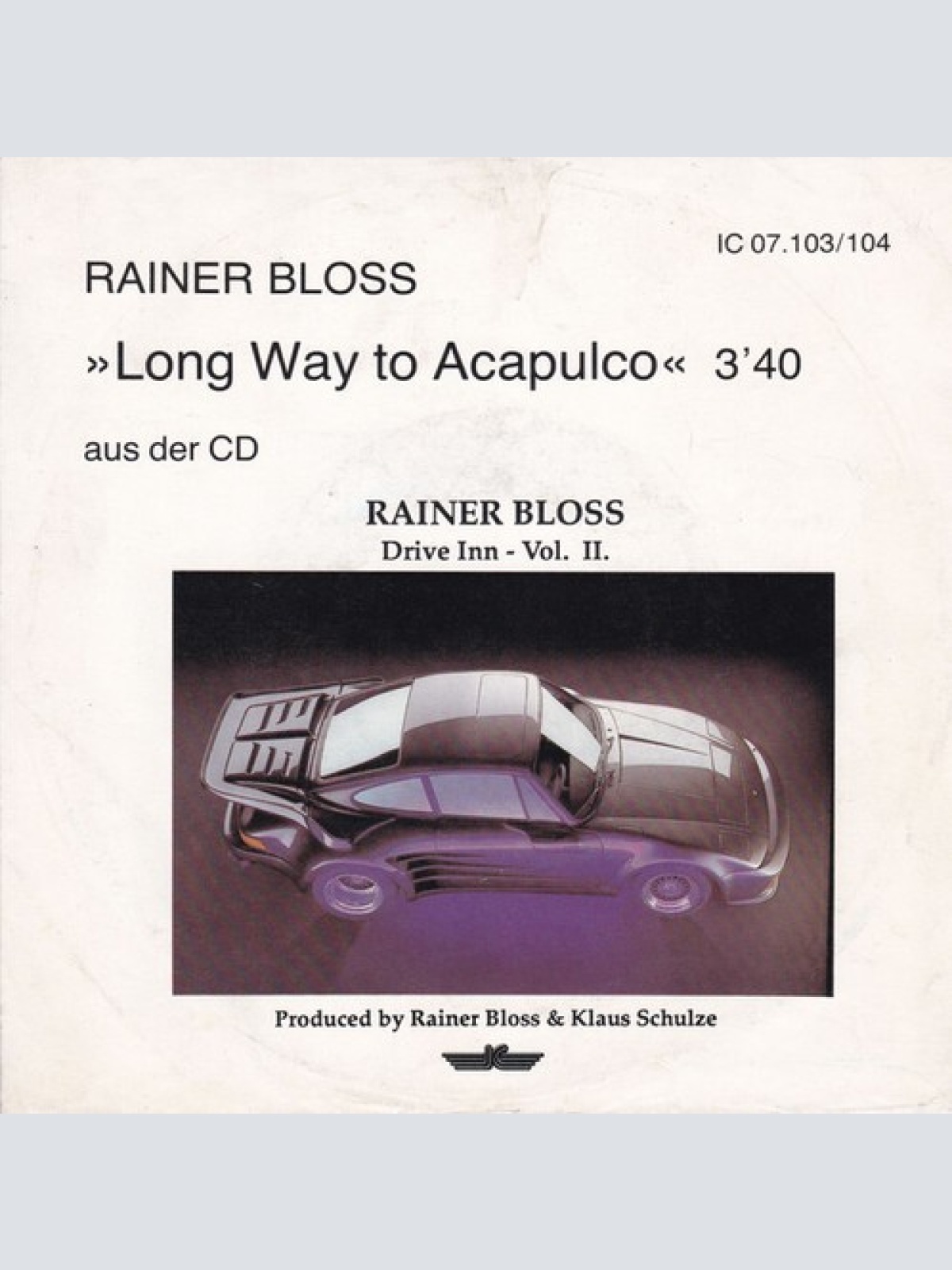 7", Single, Promo Rainer Bloss / Klaus Schulze & Rainer Bloss - Long Way To A...