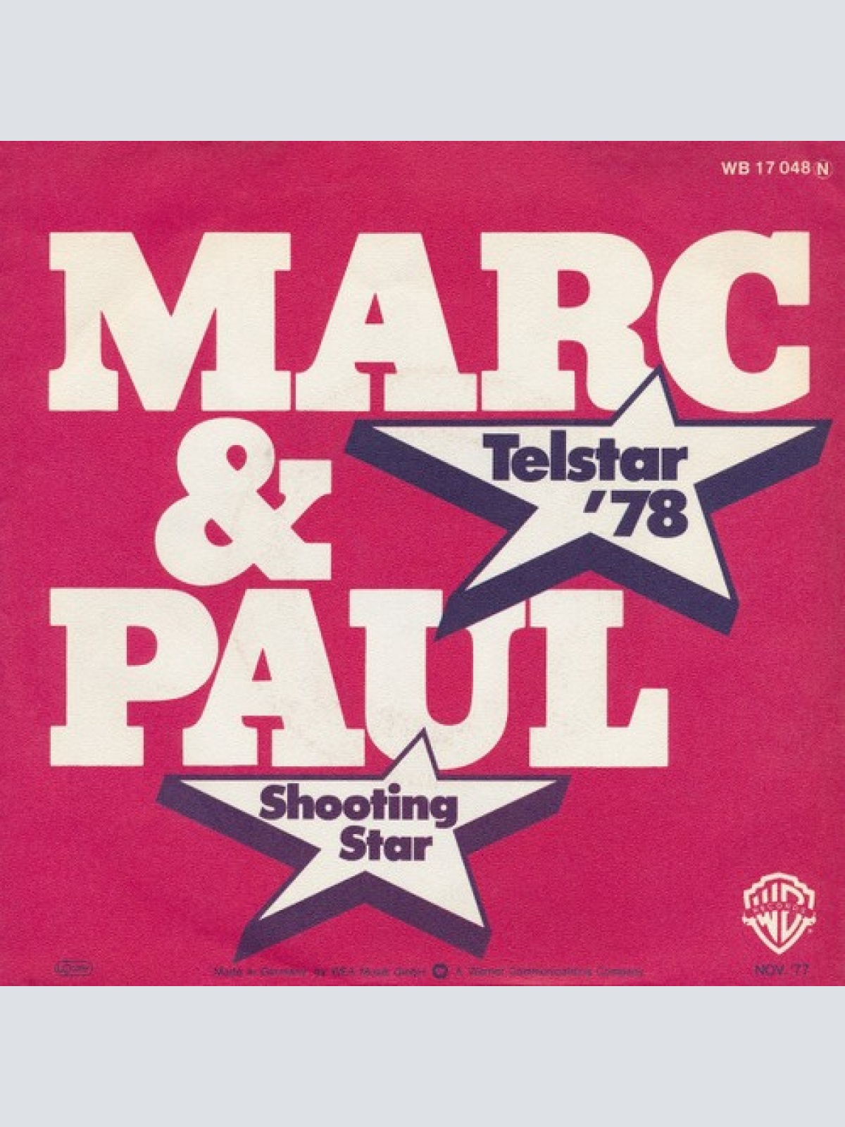 7", Single Marc & Paul - Telstar / Space Melody