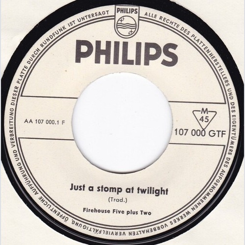 7", Promo Firehouse Five Plus Two - Just A Stomp At The Twilight / Who Walks ...