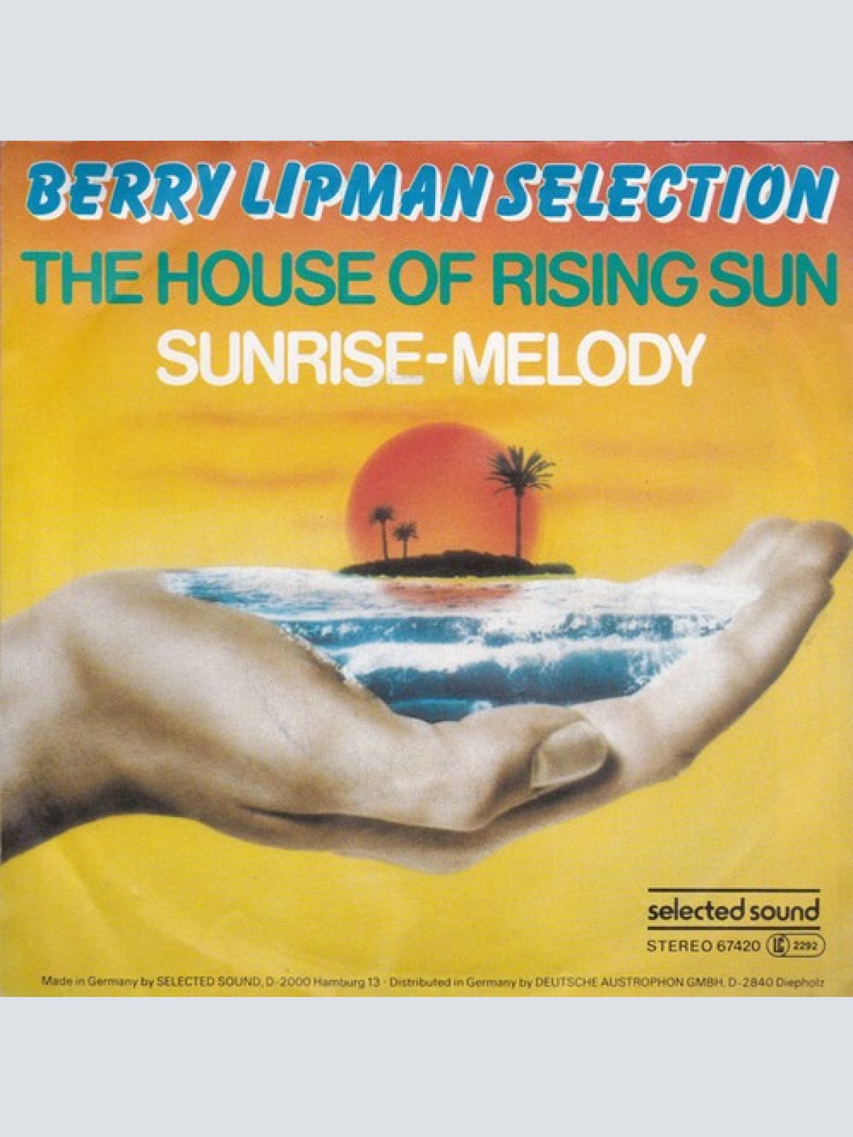 7", Single Berry Lipman Selection - The House Of Rising Sun
