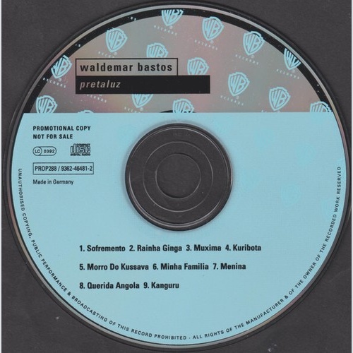CD, Album, Promo Waldemar Bastos - Pretaluz