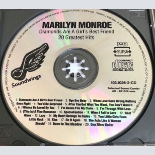 CD, Comp, RE Marilyn Monroe - Diamonds Are A Girl's Best Friend