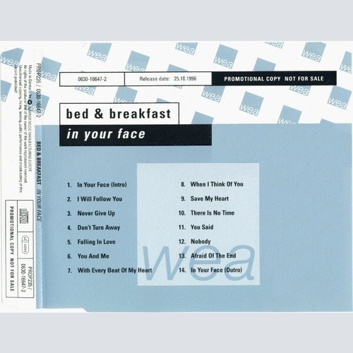 CD, Album, Promo Bed & Breakfast - In Your Face