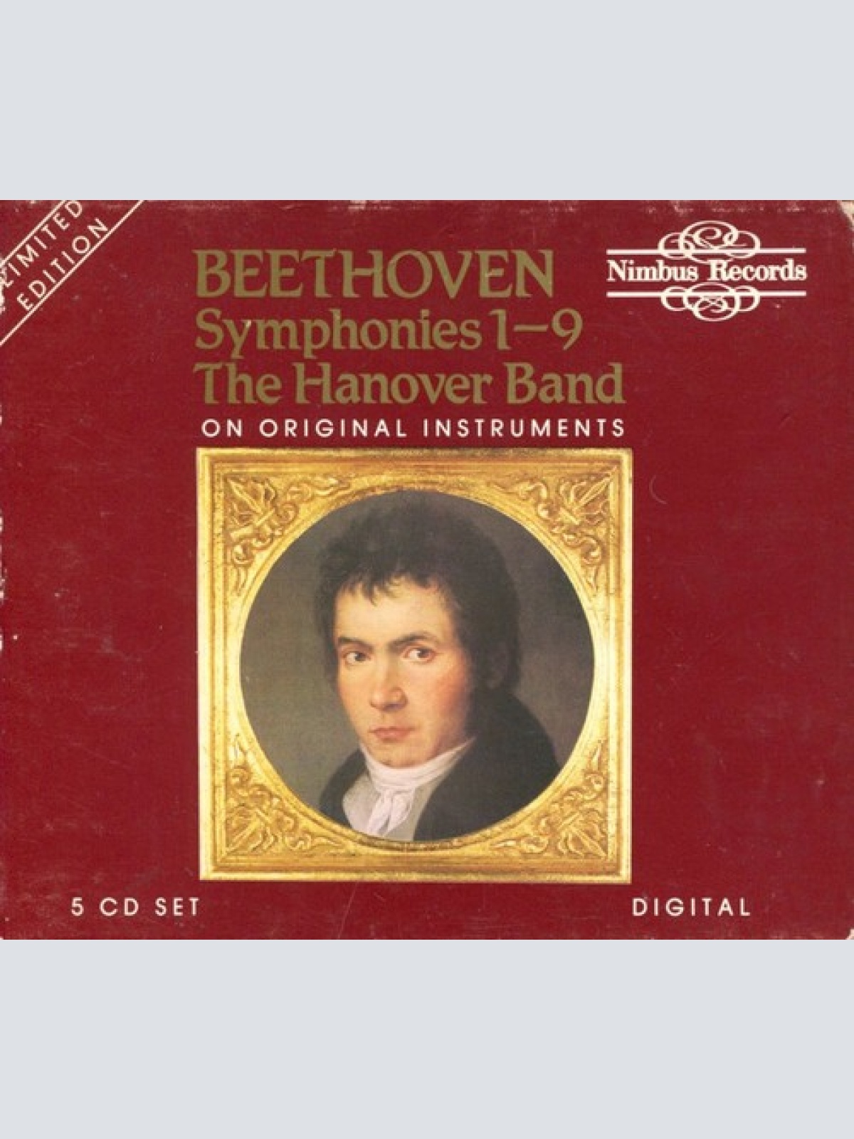 5xCD, Amb + Box, Comp, Ltd, Num Beethoven*, The Hanover Band* - Symphonies 1-9