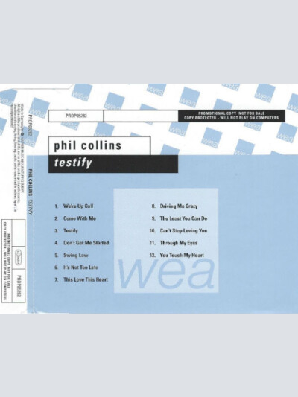 CD, Album, Copy Prot., Promo Phil Collins - Testify