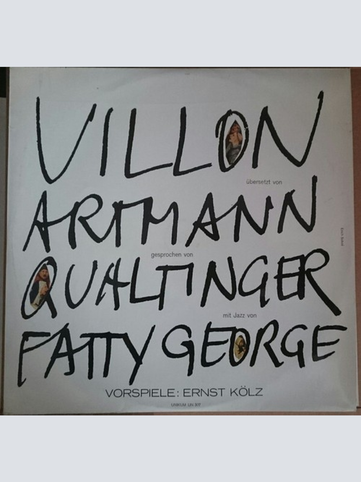 LP, Album Villon*, Artmann*, Qualtinger*, Fatty George, Ernst Kölz - Villon Ü...