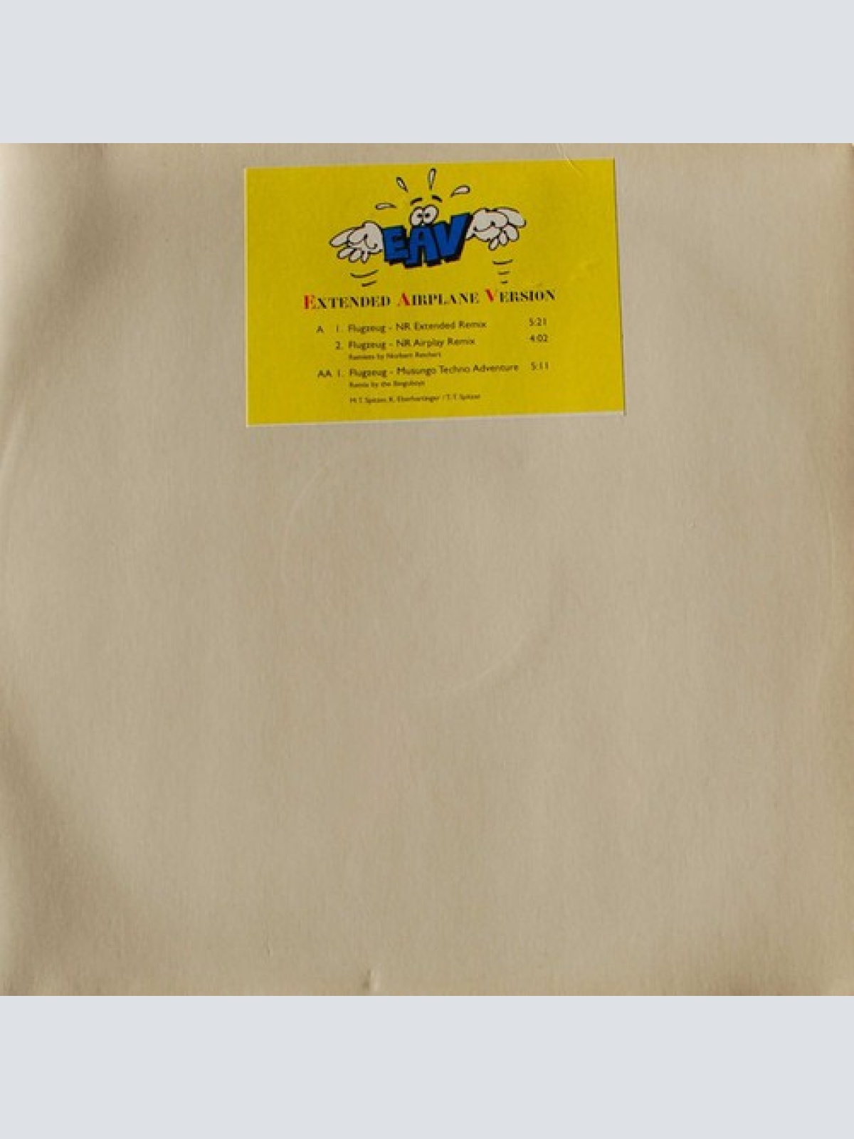 12", Promo EAV (Erste Allgemeine Verunsicherung) - Flugzeug (Extended Airplan...