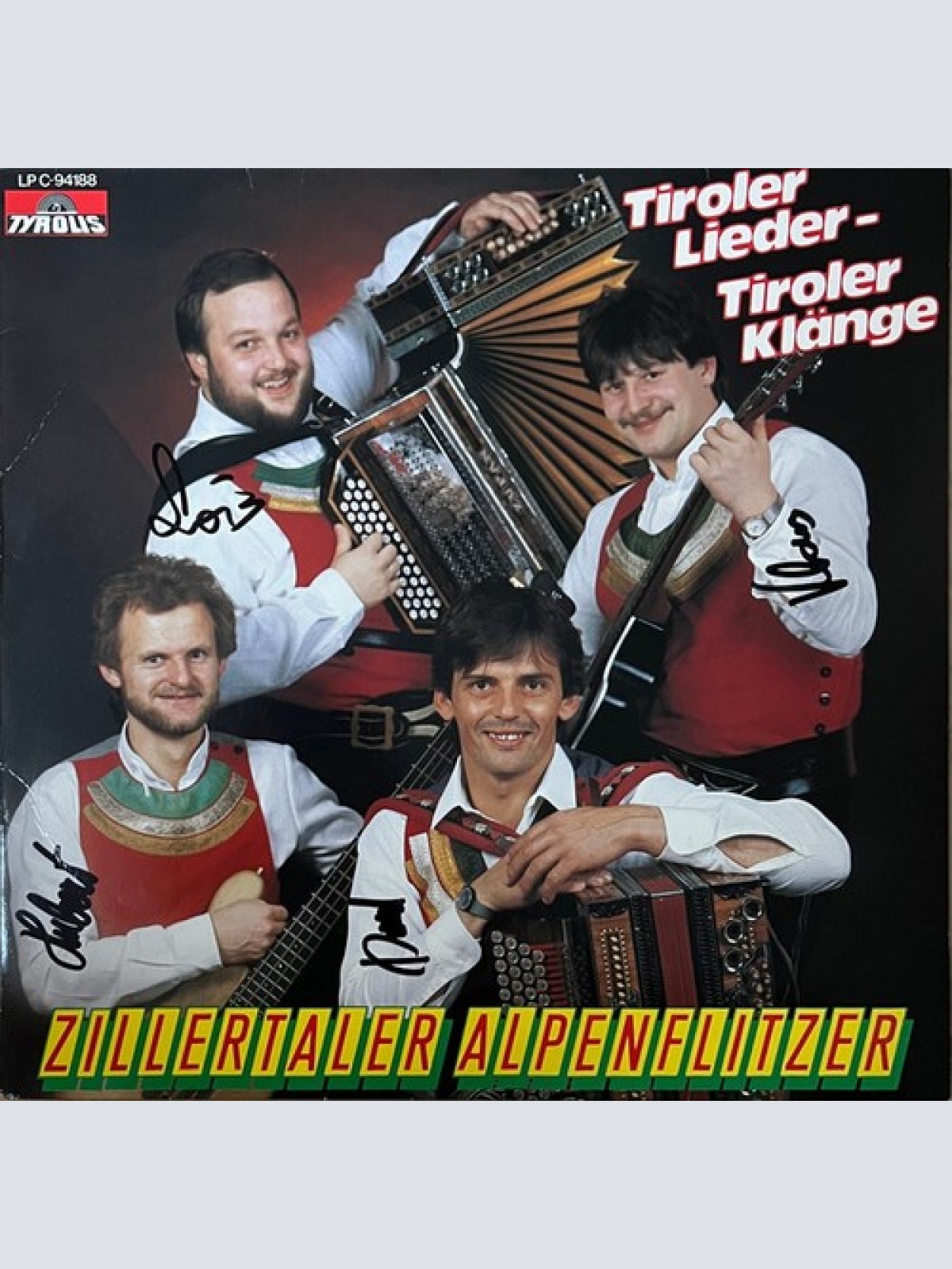 LP, Album Zillertaler Alpenflitzer - Tiroler Lieder - Tiroler Klänge