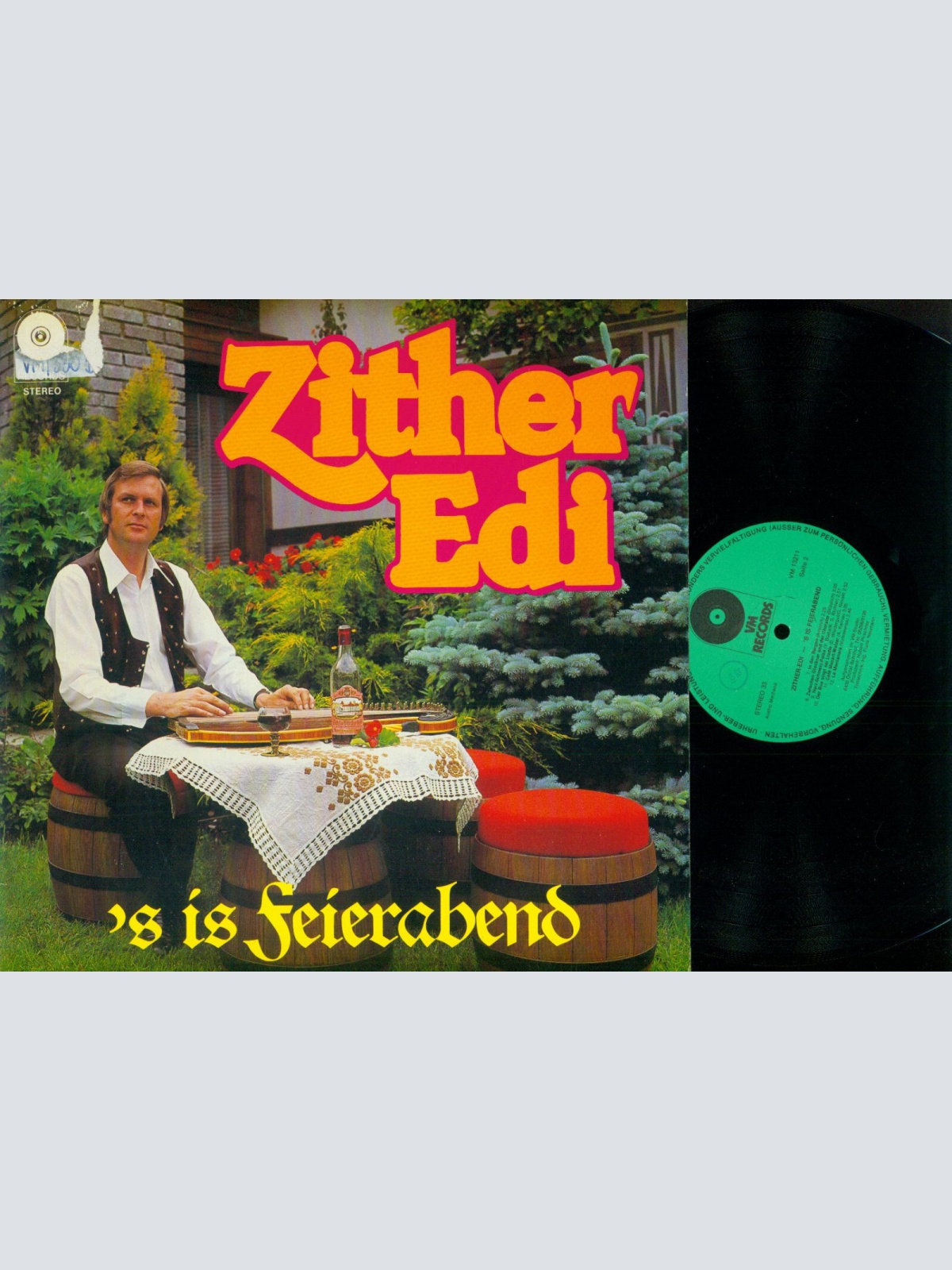 LP--Zither Edi      's is Feierabend   VM Records