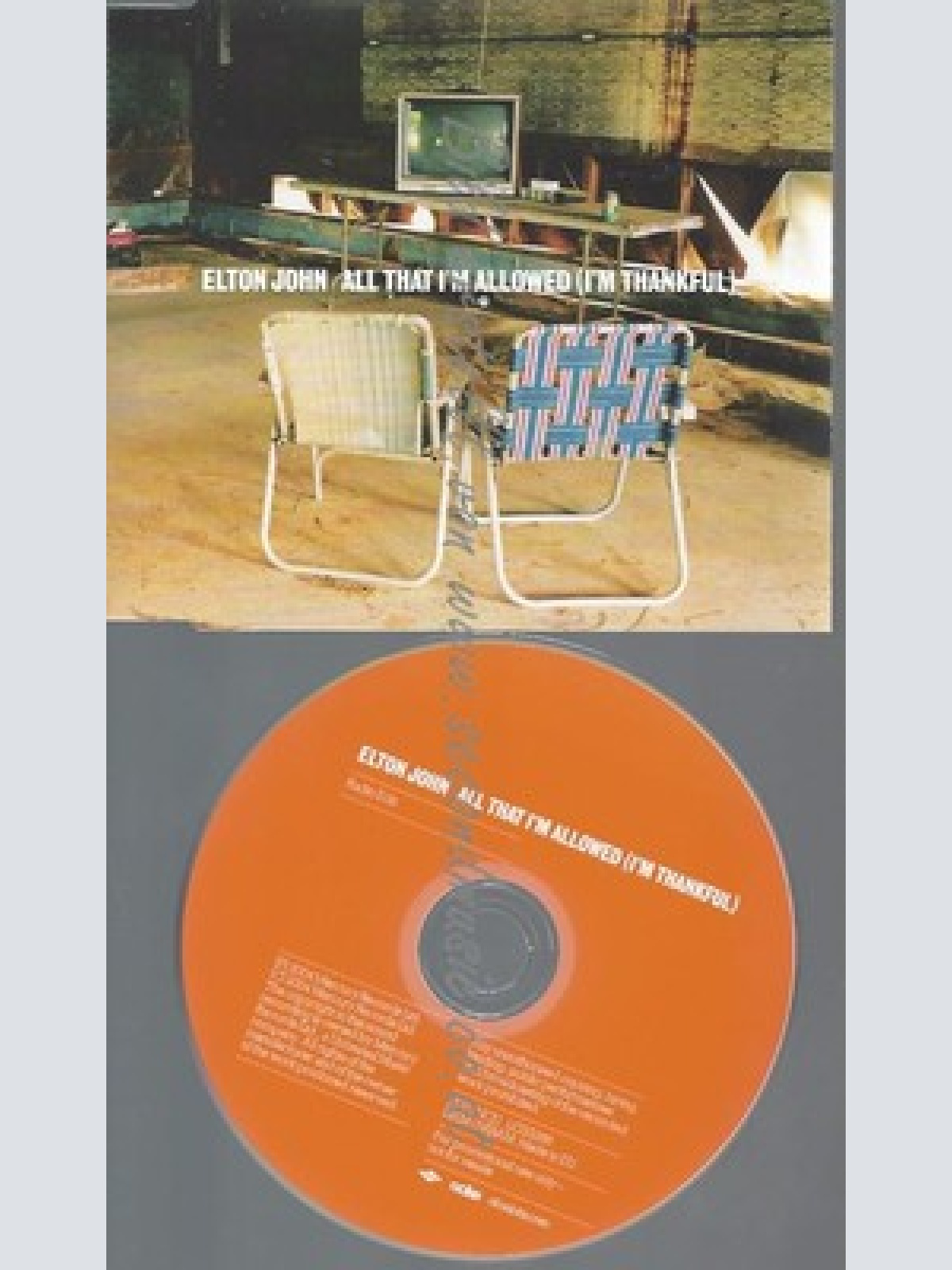 CD--PROMO--ELTON JOHN--ALL THAT I'M ALLOWED--1 TRACK