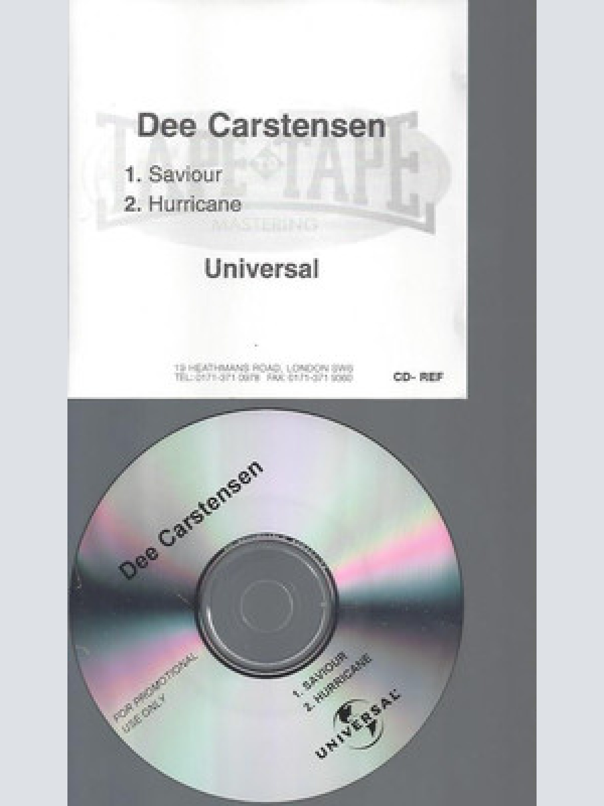CD--PROMO--DEE CARSTENSEN---SAVIOUR