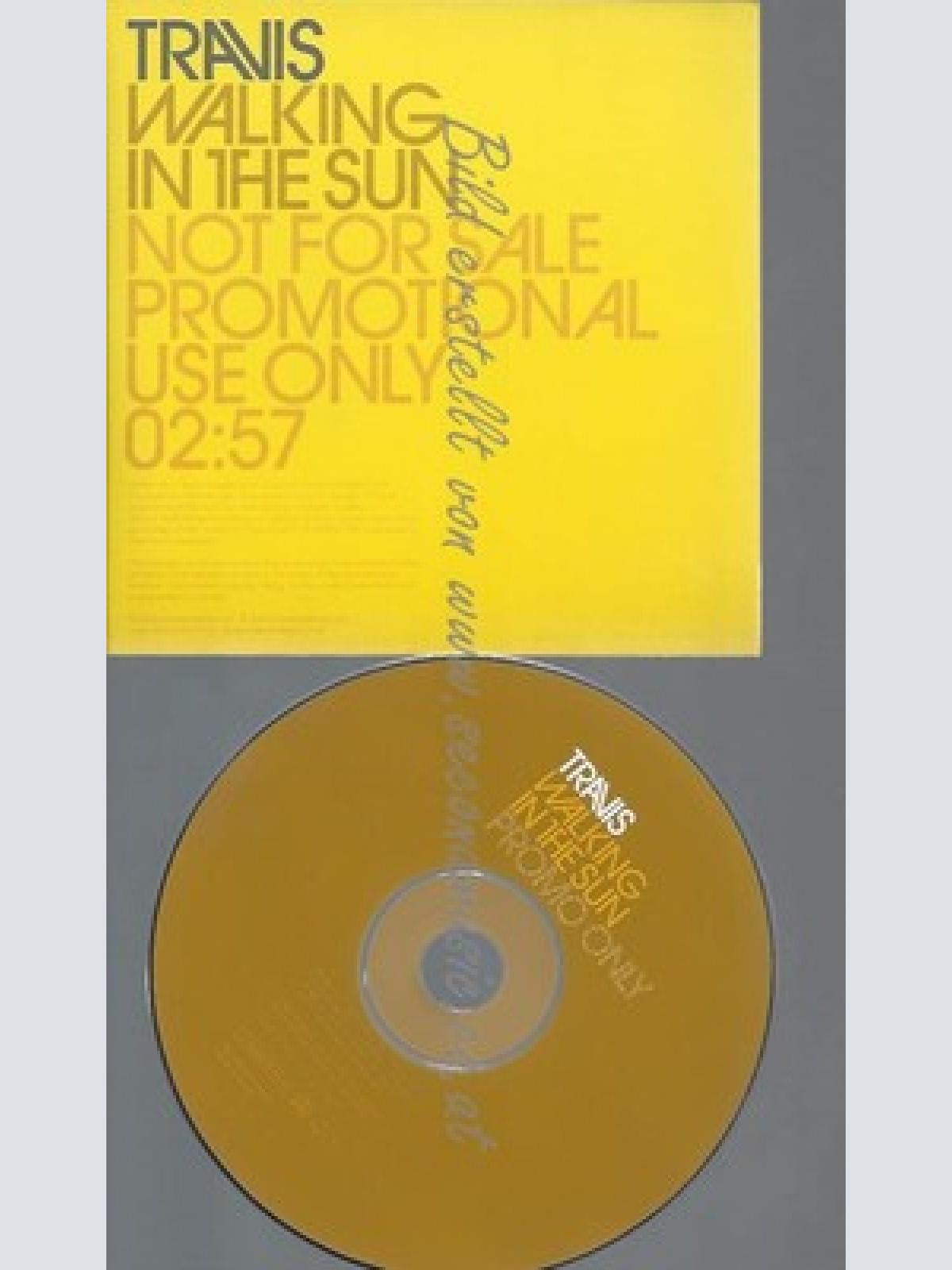 CD--PROMO--TRAVIS--WALKING IN THE SUN --1 TRACK