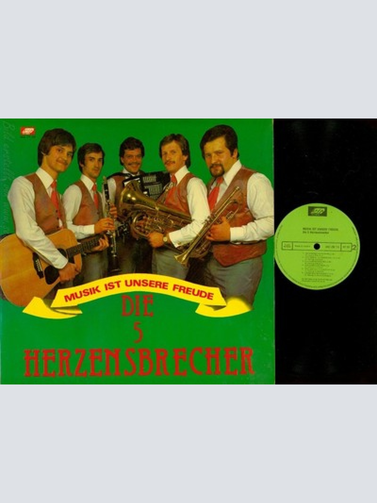 LP--DIE 5 HERZENSBRECHER--MUSIK IST UNSERE FREUDE