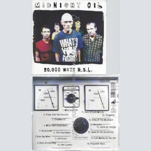 CD--MIDNIGHT OIL -- -- 20,000 WATT R.S.L.