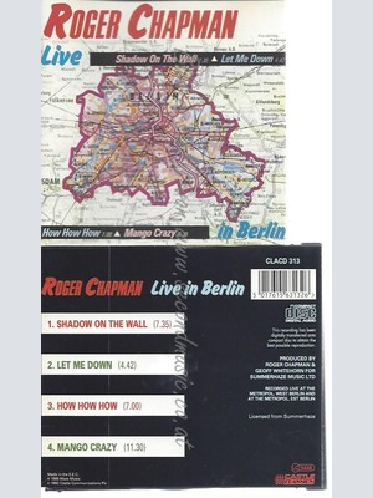 CD--ROGER CHAPMAN -- --- LIVE, BERLIN