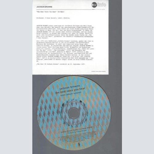 CD--PROMO--JACKSON BROWNE--THE NEXT VOICE YOU HEAR