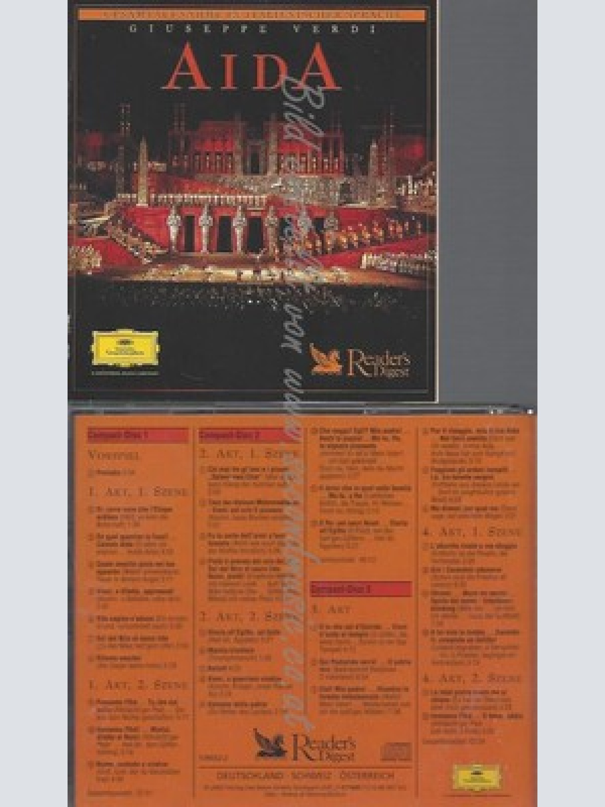 CD--READERS DIGEST--AIDA--GESAMTAUFNAHME IN ITALIENISCHER SPRACHE--3CDS