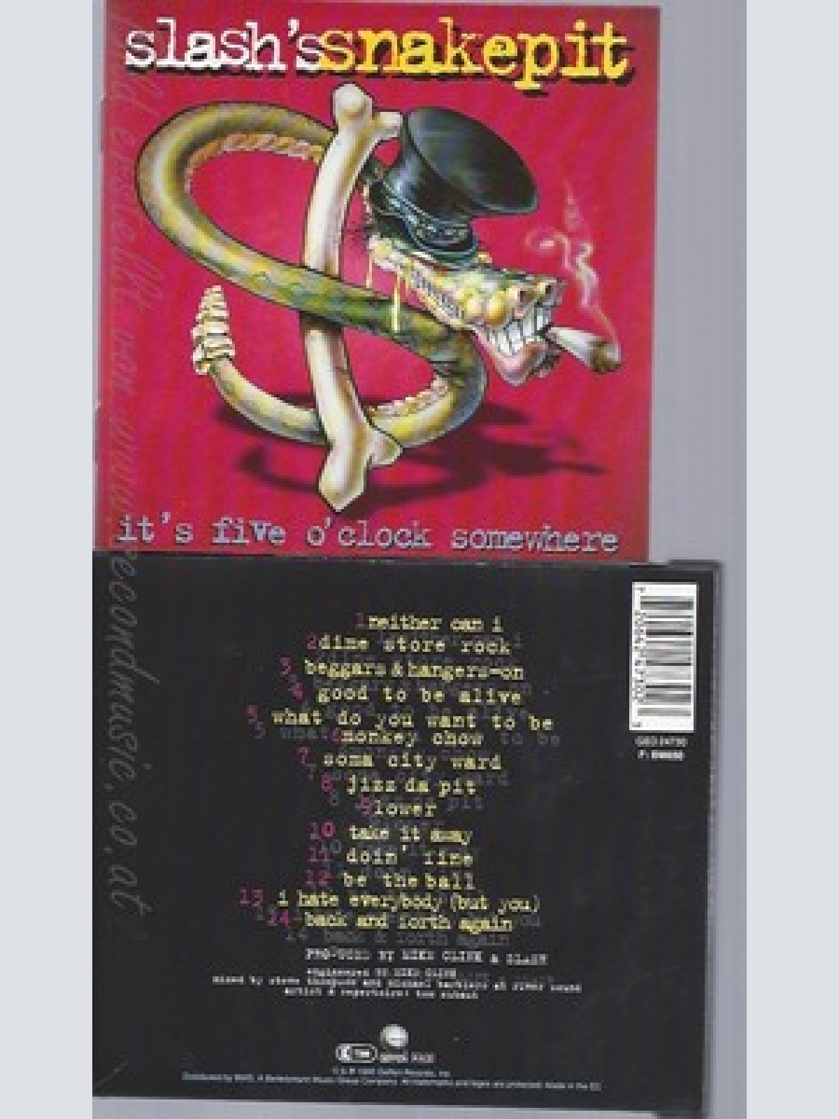 CD--SLASH'S SNAKEPIT--IT'S FIVE O'CLOCK SOMEWHERE-
