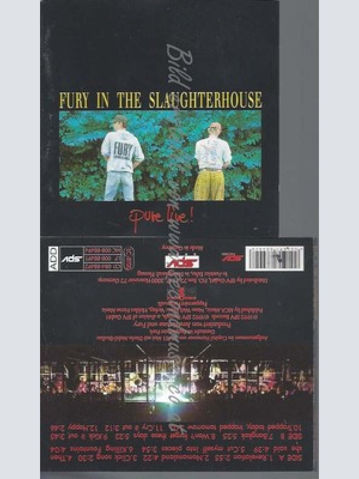 CD--FURY IN THE SLAUGHTERHOUSE -- -- PURE LIVE