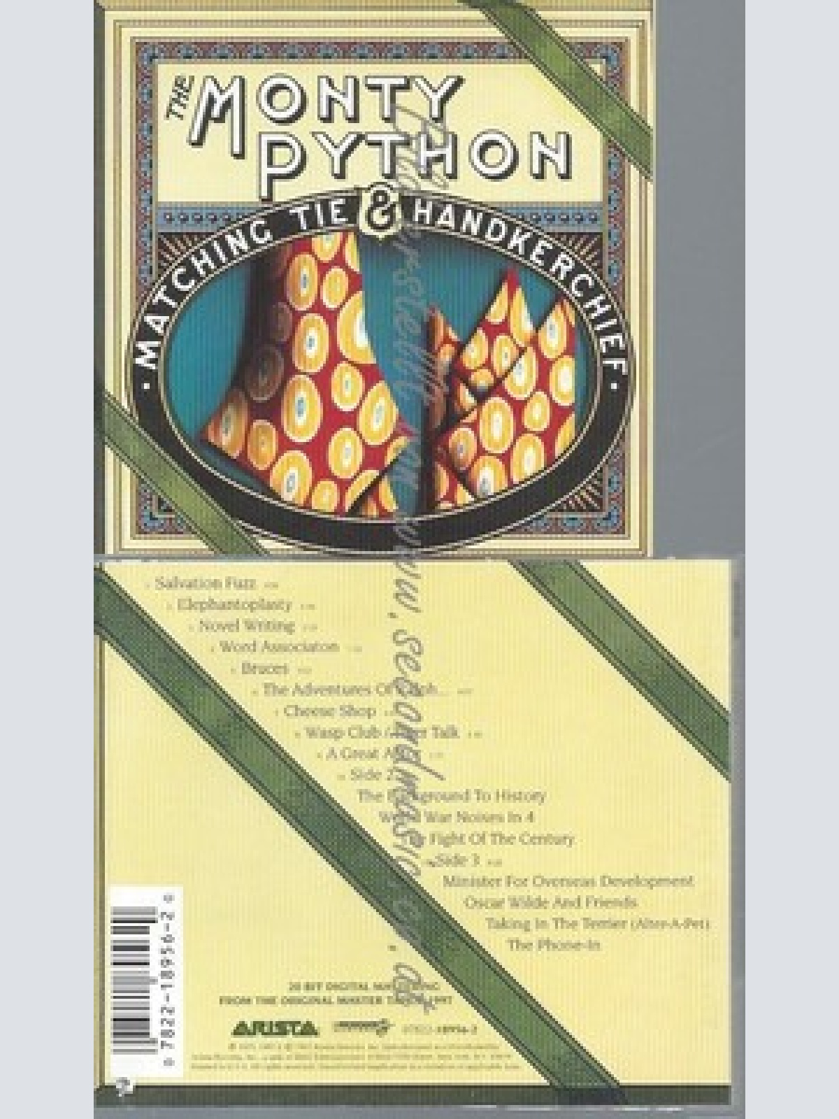 CD--MONTY PYTHON -- - IMPORT -- MATCHING TIE & HANDKERCHIEF