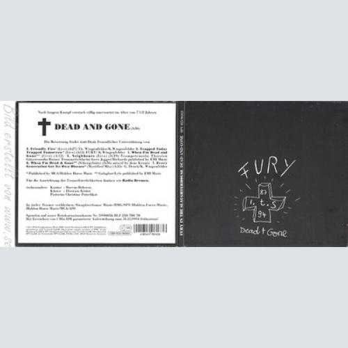 CD--FURY IN THE SLAUGHTERHOUSE -- --- DEAD+GONE