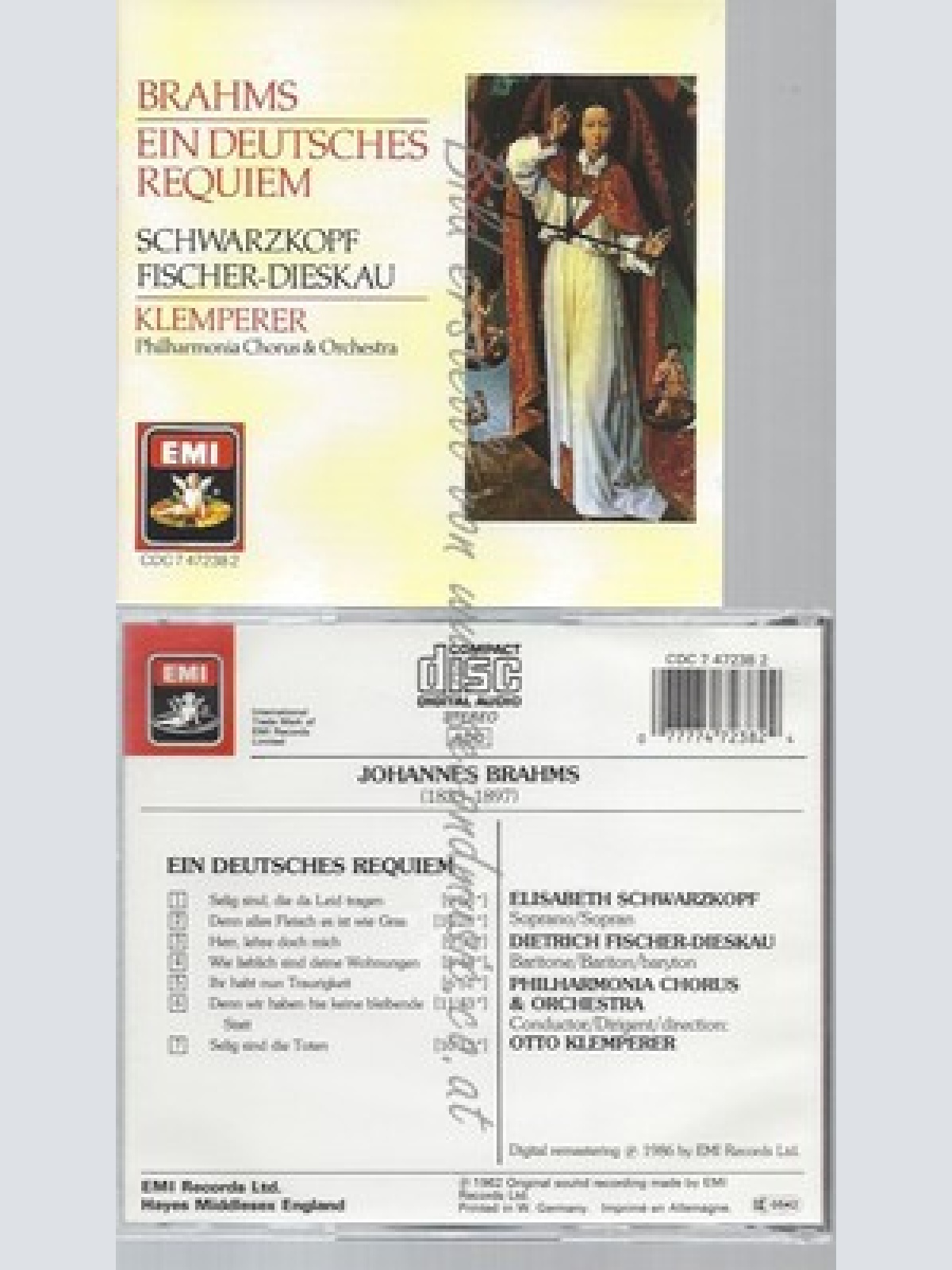 CD--ELISABETH SCHWARZKOPF, PHILHARMONIA ORCHESTRA, DIETRICH FISCHER--KOMPONIST--