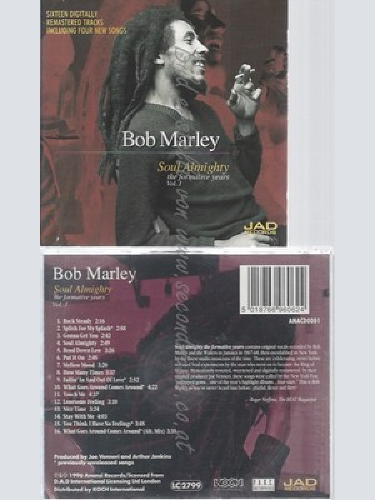 CD--BOB MARLEY -- SOUL ALMIGHTY-THE FORMATIVE YEARS VOL.1