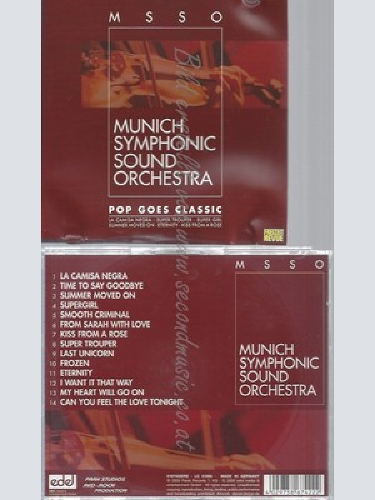 CD--MUNICH SYMPHONIC SOUND ORCHEST UND VARIOUS -- -- -- POP GOES CLASSIC