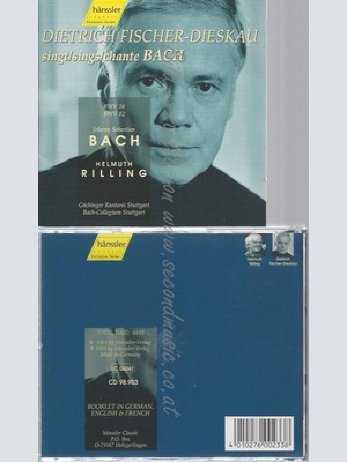 CD--FISCHER--KOMPONIST--1993----DIESKAU SINGT BACH