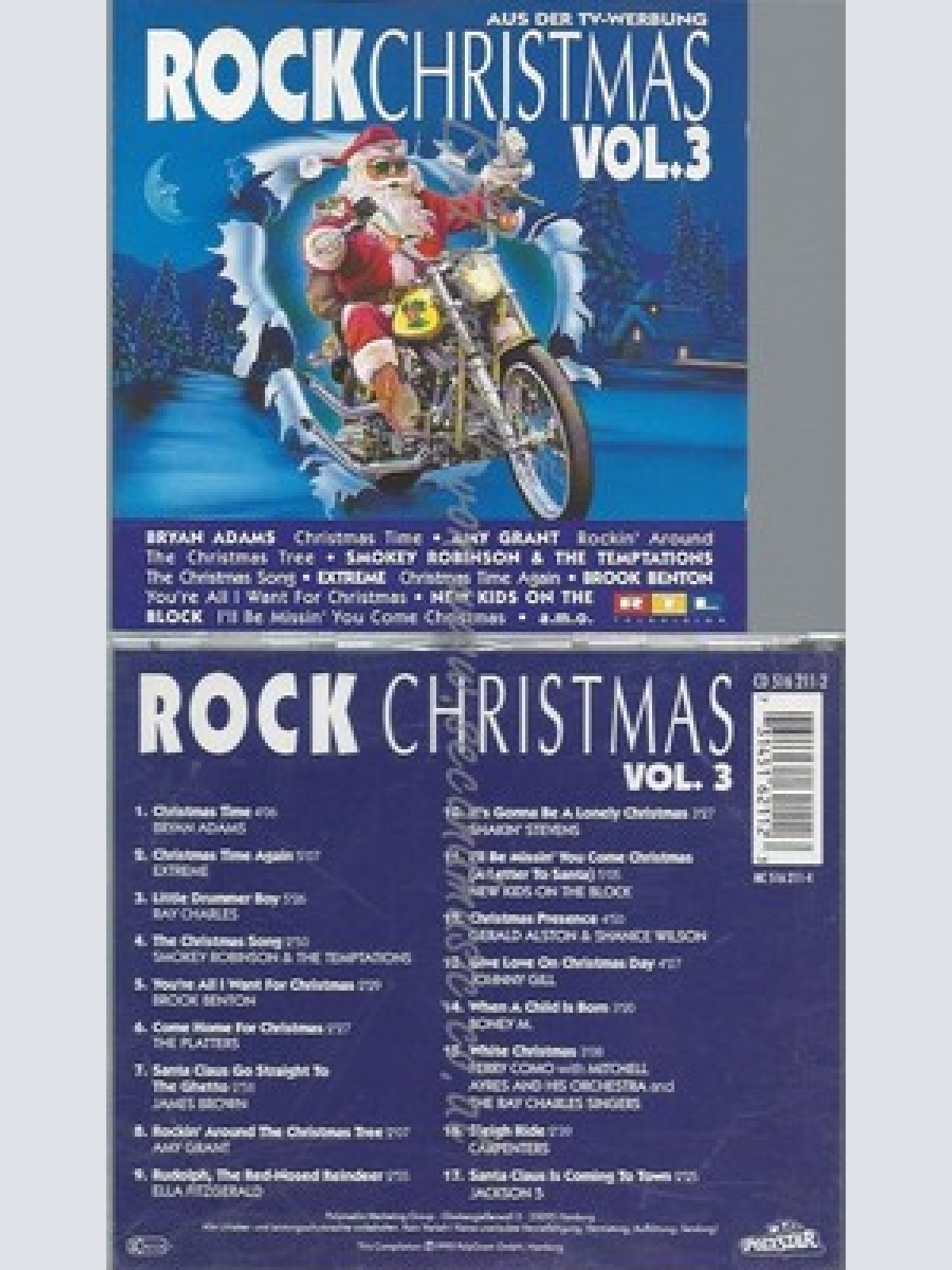 CD--ROCK CHRISTMAS 3--BRYAN ADAMS, AMY GRANT, TEMPTATIONS, EXTREME, BROOK BENTON