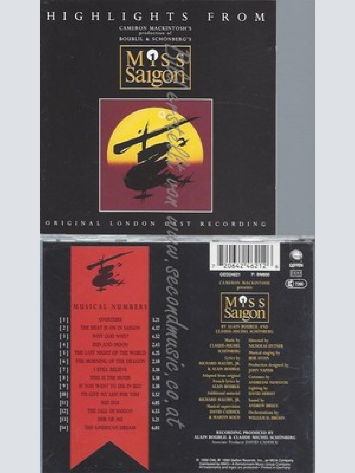 CD--CLAIRE MOORE UND SIMON BOWMAN--MISS SAIGON -QS- | SOUNDTRACK