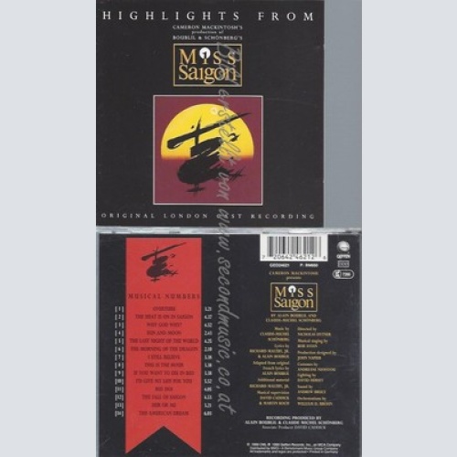 CD--CLAIRE MOORE UND SIMON BOWMAN--MISS SAIGON -QS- | SOUNDTRACK