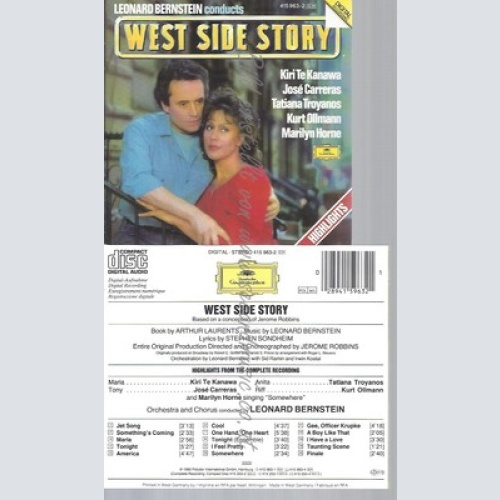 CD--TEKANAWA, CARRERAS, HORNE UND TROYAN -- -- BERNSTEIN: WEST SIDE STORY --