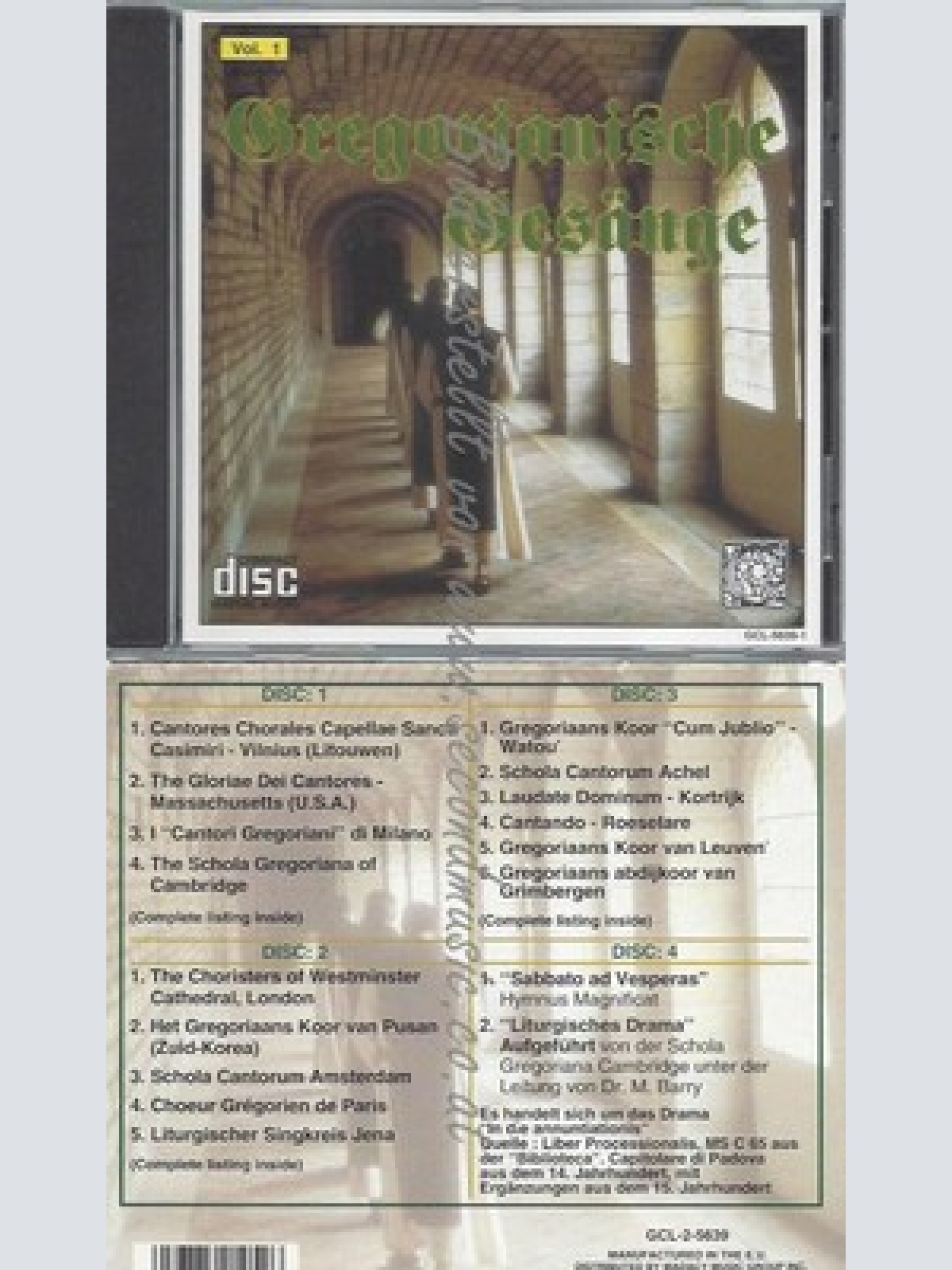 CD--CHOEUR GREGORIEN DE PARIS UND GREGORIANIK - - - BOX-SET -- GREGORIANISCHE GE