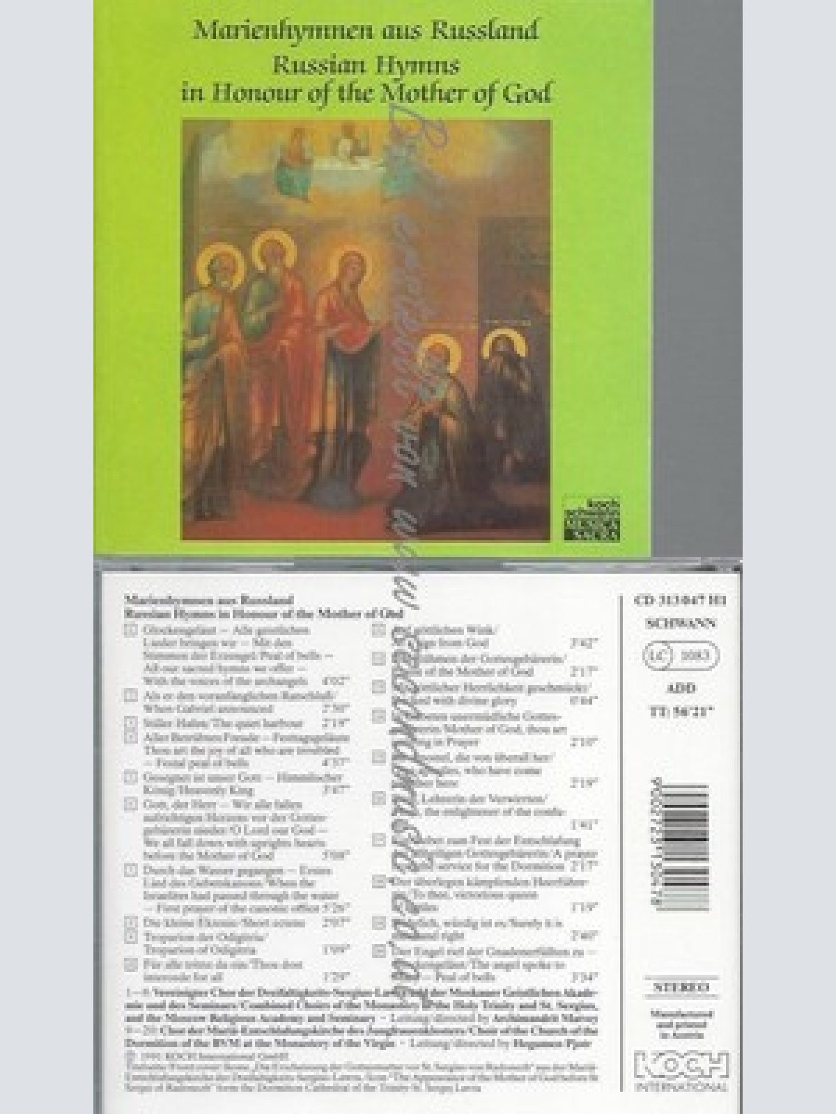 CD--CHOR DER MOENCHE AUS SAGORSK UND VARIOUS -KOMPONIST- - - -- MARIENHYMNEN AUS