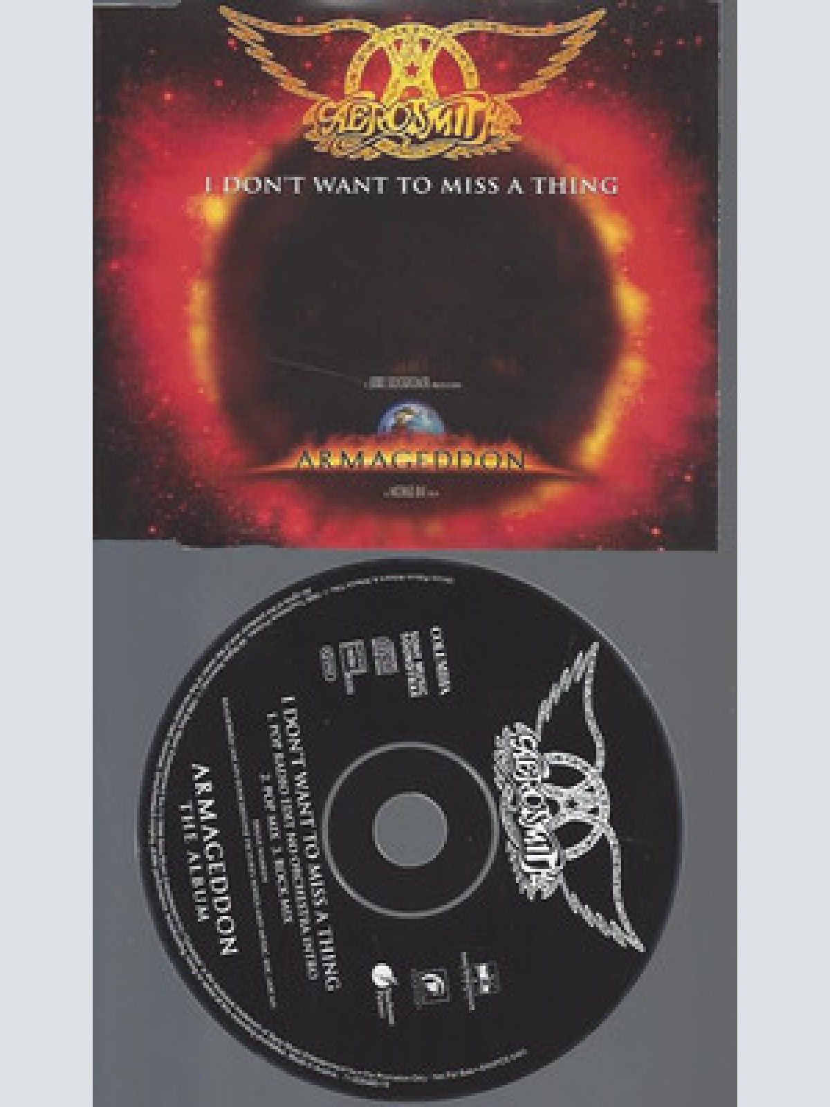 CD--PROMO--AERAOSMITH--ARMAGEDDON--3 TRACKS-I DON'T WANT TO MISS A THING