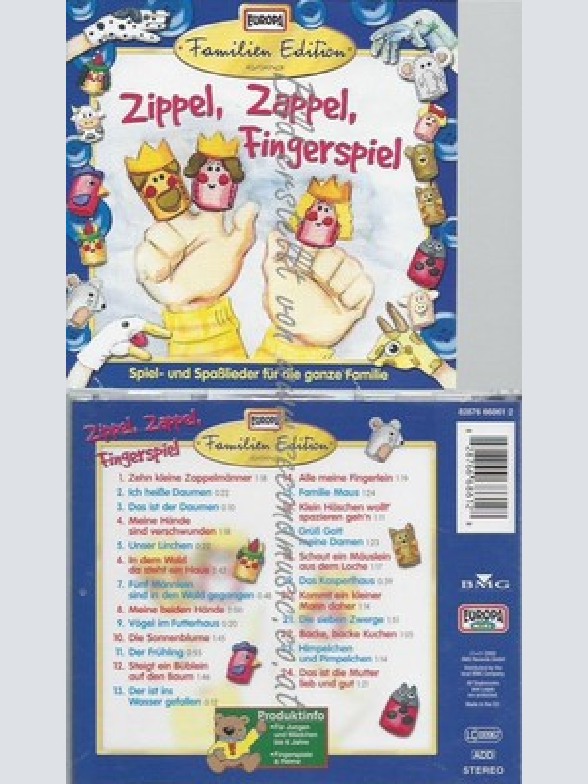CD--FAMILIEN EDITION--ZIPPEL,ZAPPEL,FINGERSPIEL