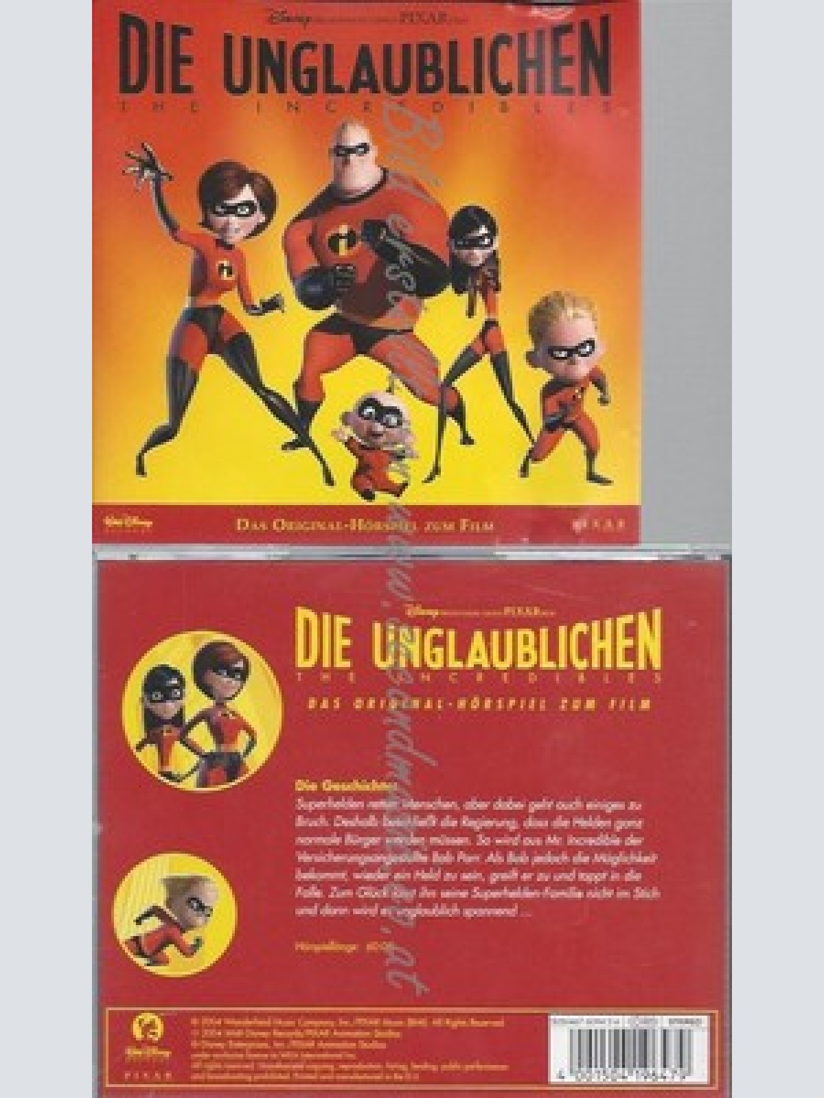 CD--WALT DISNEY - - -- DIE UNGLAUBLICHEN. THE INCREDIBLES. LAYOUTVERSION. CD . D