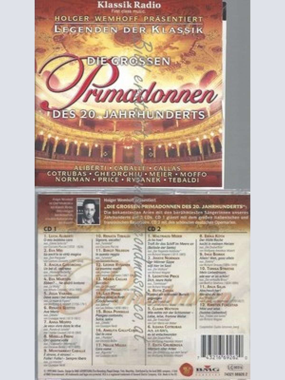 CD--LEGENDEN DER KLASSIK: DIE GROßEN PRIMADONNEN DES 20. JAHRHUNDERTS