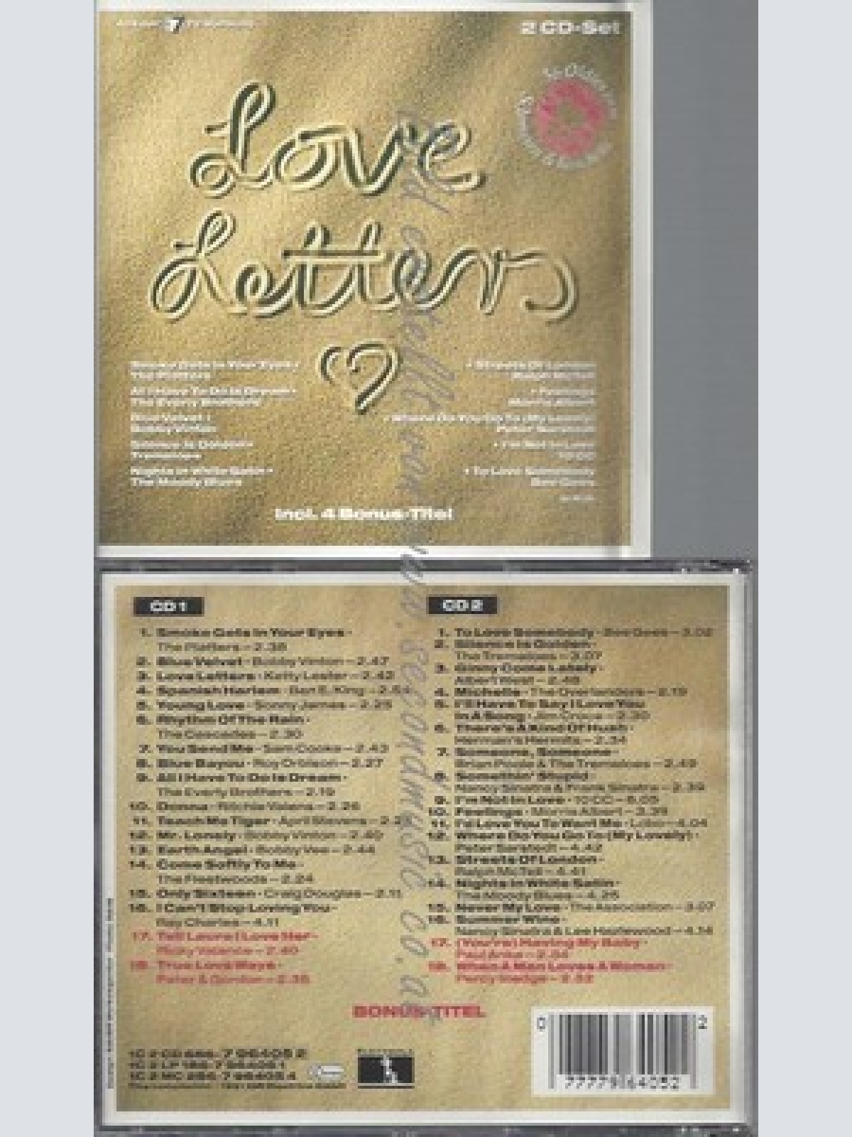 CD--BOBBY VINTON, KERRY LESTER, BEN E. KING -SONNY JAMES, RICHIE VALE--LOVE LETT