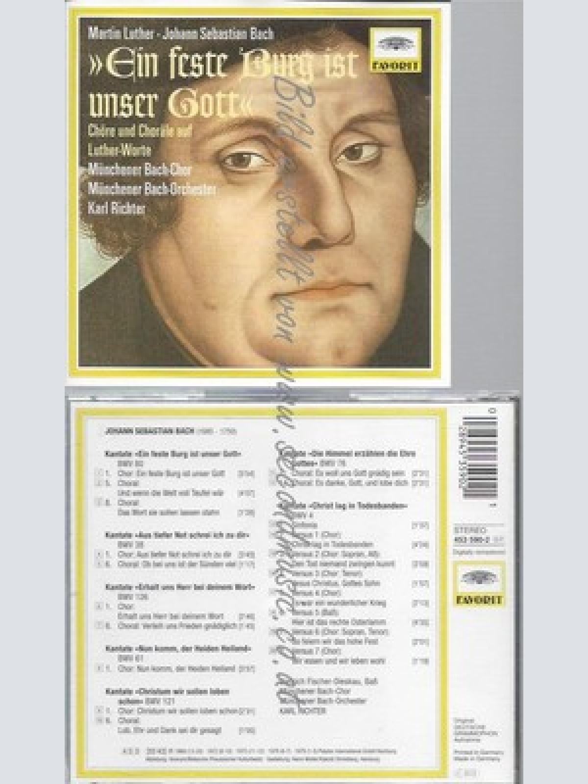 CD--MÜNCHENER BACH--KOMPONIST--1996---- EIN FESTE BURG IST UNSER GOTT