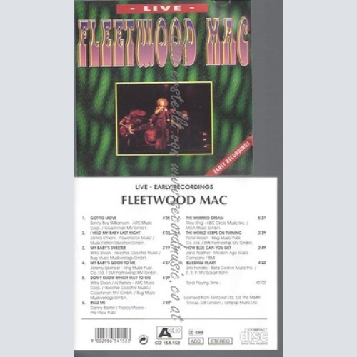 CD--ARLY RECORDINGS / FLEETWOOD MAC -- LIVE