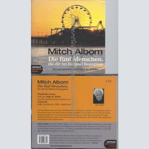 CD--- ---DIE FÜNF MENSCHEN, DIE DIR IM HIMMEL BEGEGNEN. 5 CDS