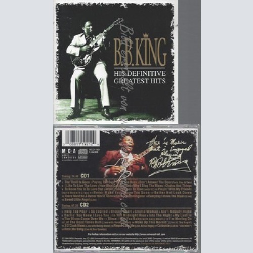 CD--B.B. KING -- --CD -- HIS DEFINITIVE GREATEST HITS
