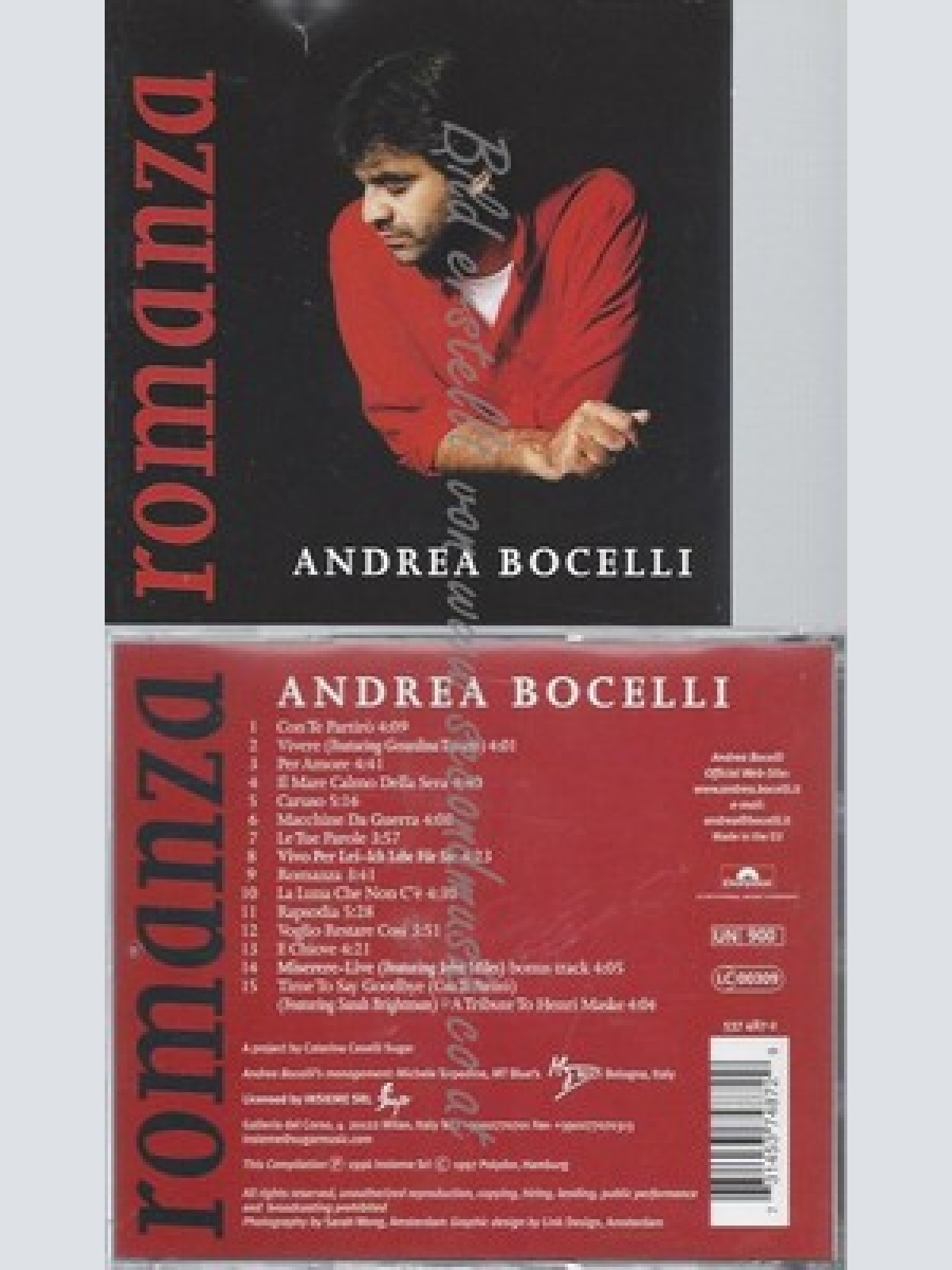 CD--ANDREA BOCELLI UND VARIOUS -- -- -- ROMANZA