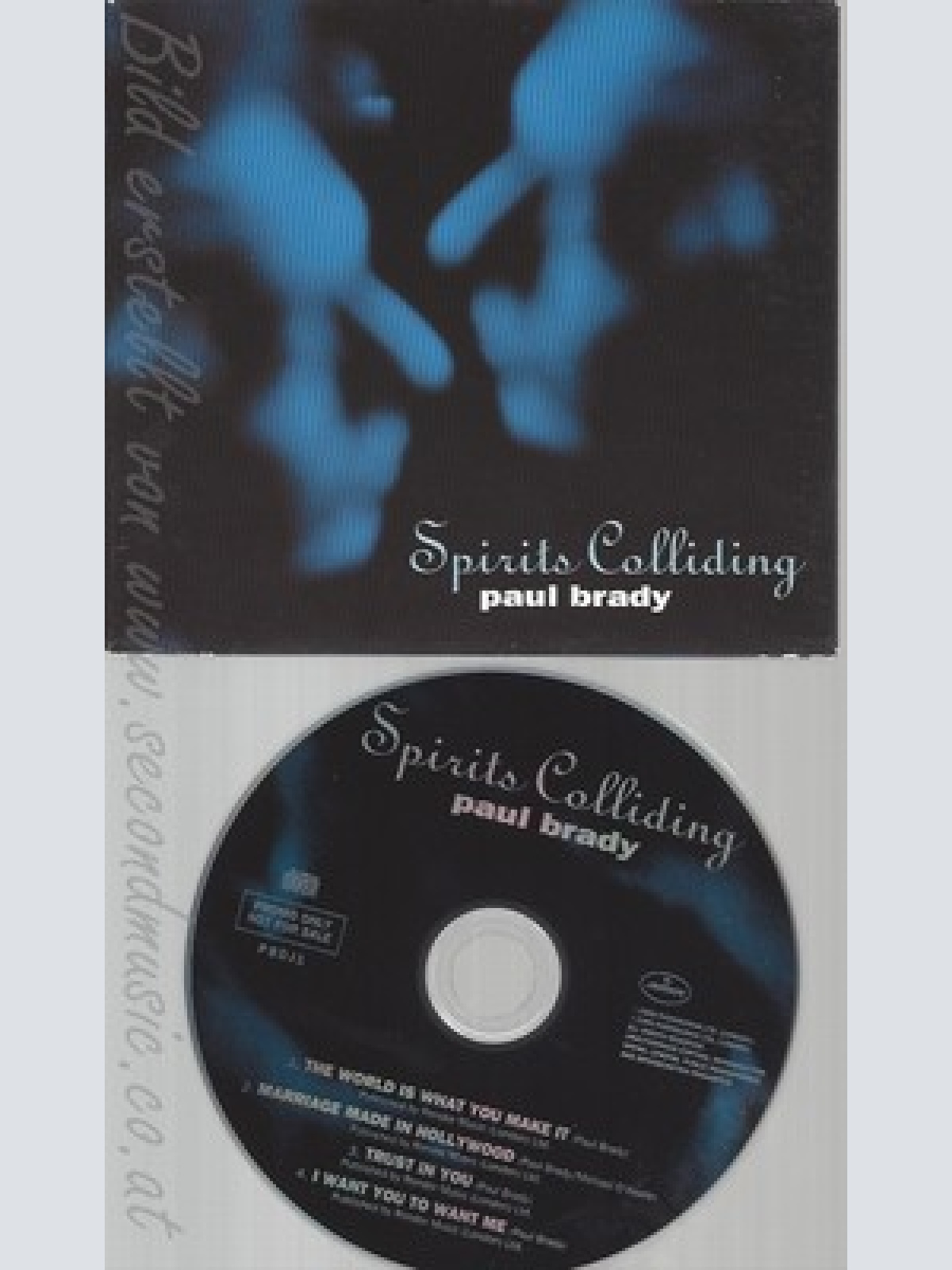 CD--PAUL BRADY--SPIRITS COLLIDING--PROMO