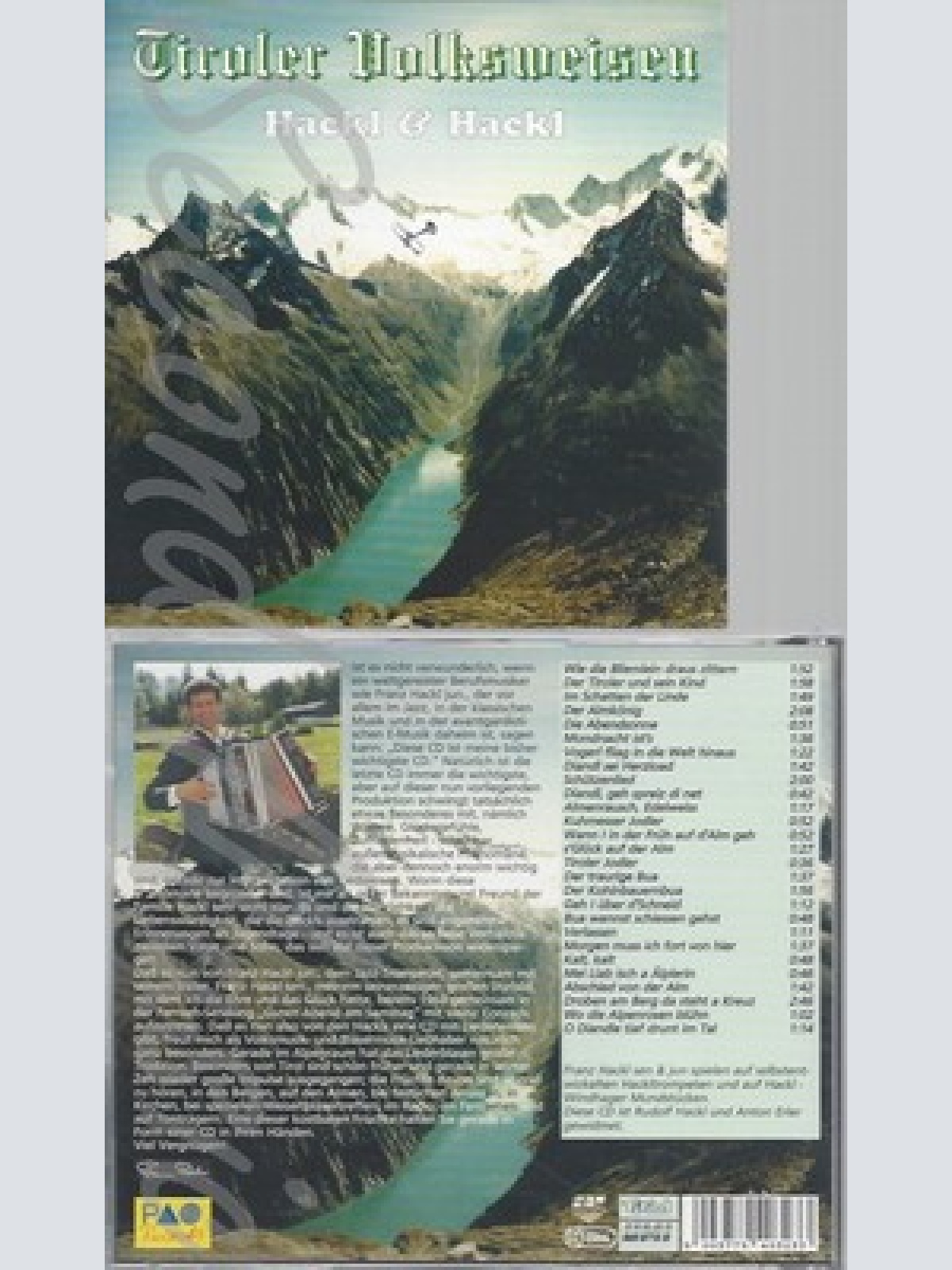 CD--HACKL & HACKL -1996- -- TIROLER VOLKSWEISEN