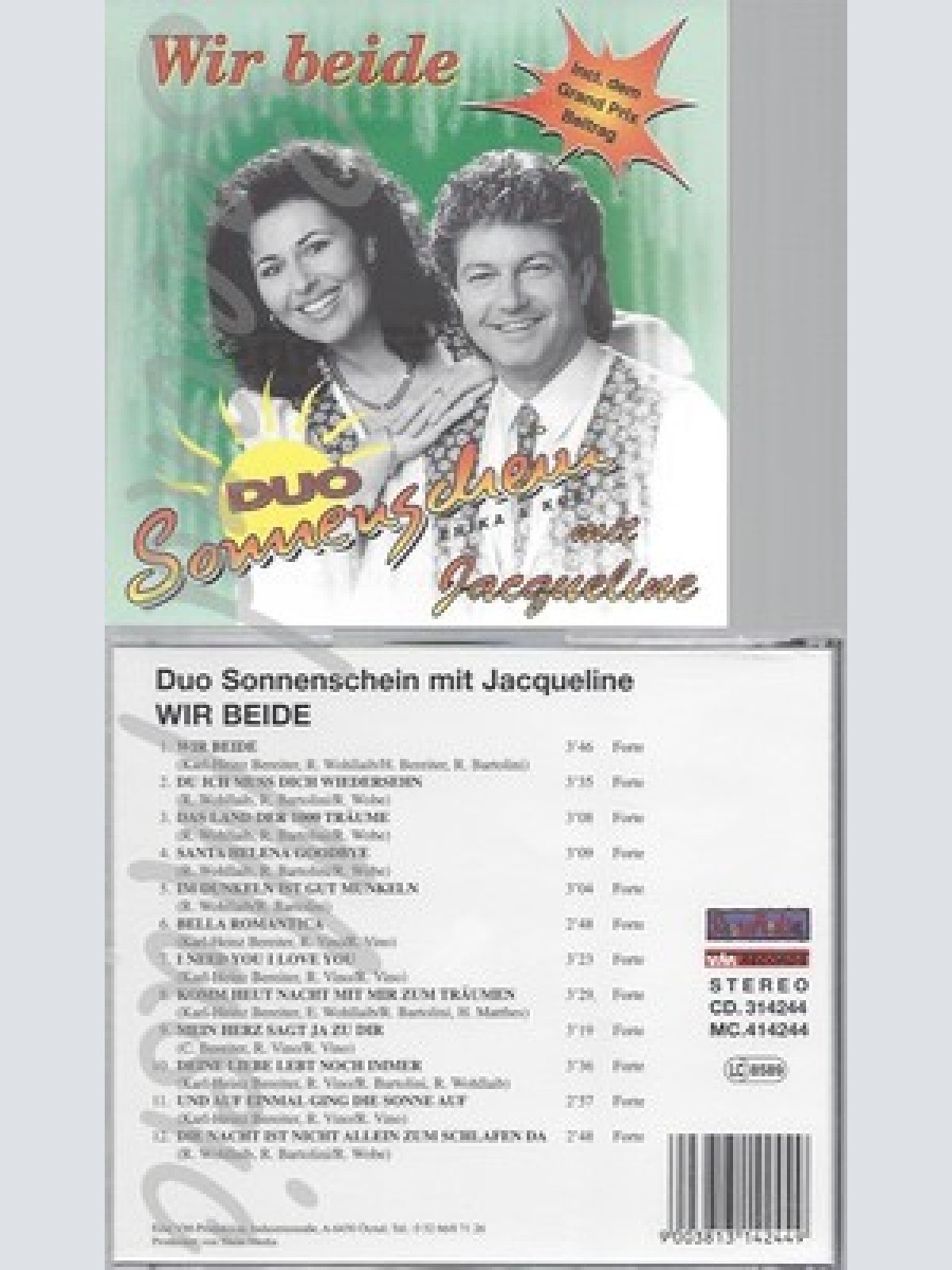 CD--DUO SONNENSCHEIN MIT JACQUELINE -- WIR BEIDE -ALBUM-